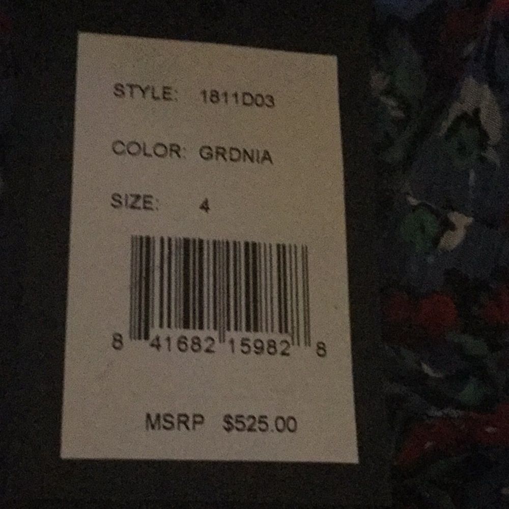 NWT, Robert Rodriguez Juliette Blue and Red Floral Maxi Dress - 4 - Picture 6 of 6